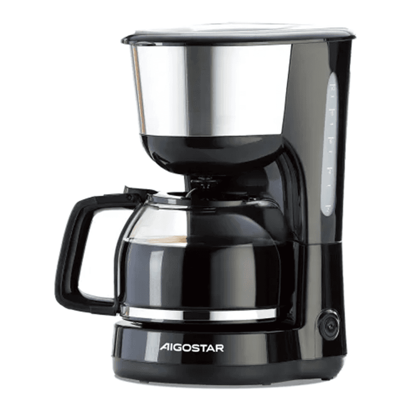 Aigostar koffie- en theemaker met warmhoudfunctie, éénknopsschakelaar, 1,25 L, zwart — afbeelding 1
