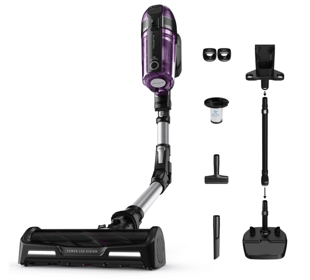 Rowenta X-Force Flex steelstofzuiger - 185W digitale motor - Flex-technologie voor onder meubels - Tot 35 minuten accuduur - Uitneembare in-schuifbare accu - LED-koplamp