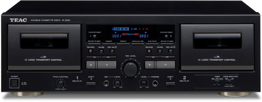 Teac Double Cassettedeck TCW1200B Black | | W-1200-B — afbeelding 1