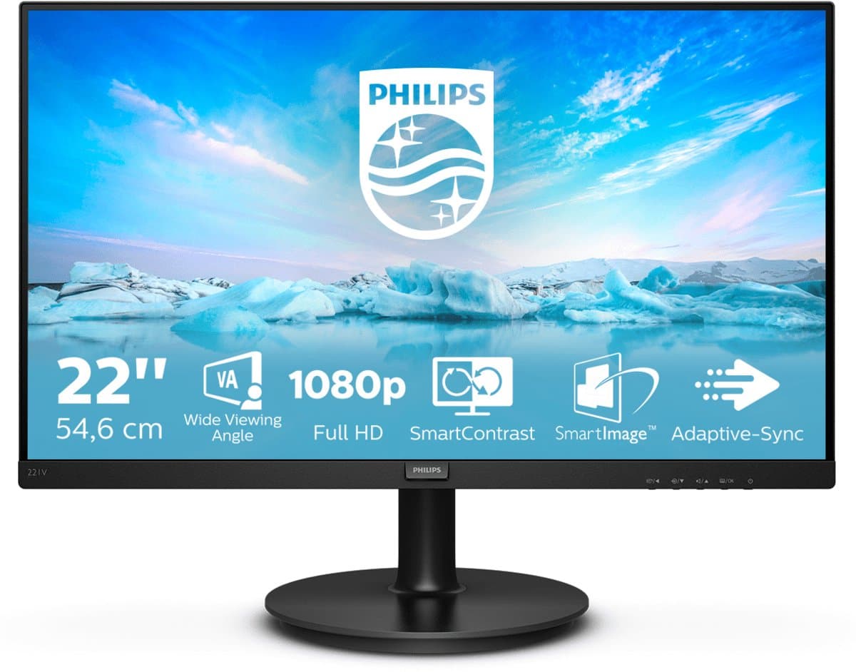Monitor Philips 221V8/00 21,5" FHD LED — afbeelding 1