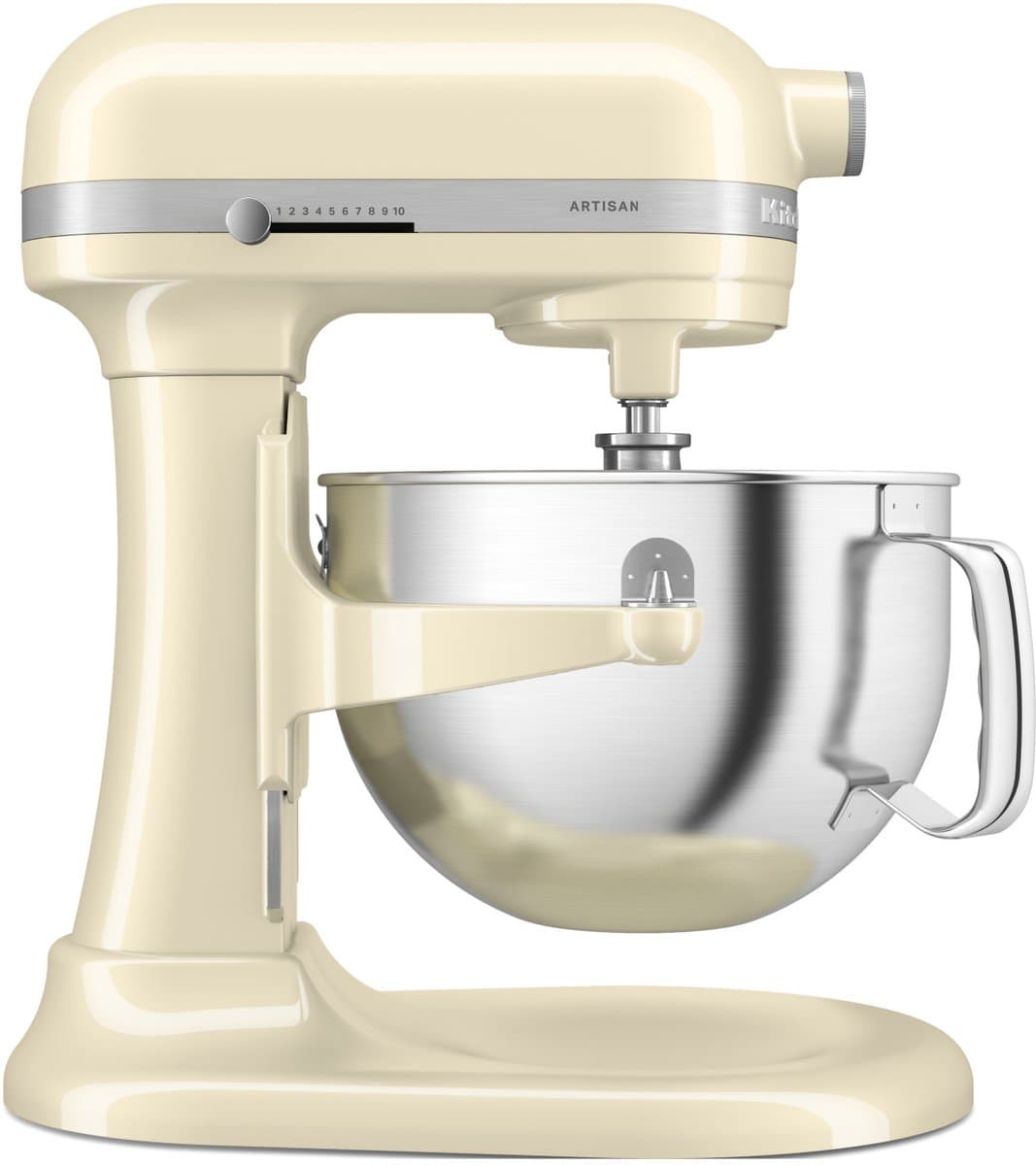 KitchenAid keukenmachine - Artisan - In hoogte verstelbare kom - 375 W - 11 snelheden - 3 RVS accessoires - 5,6L - Amandel — afbeelding 1