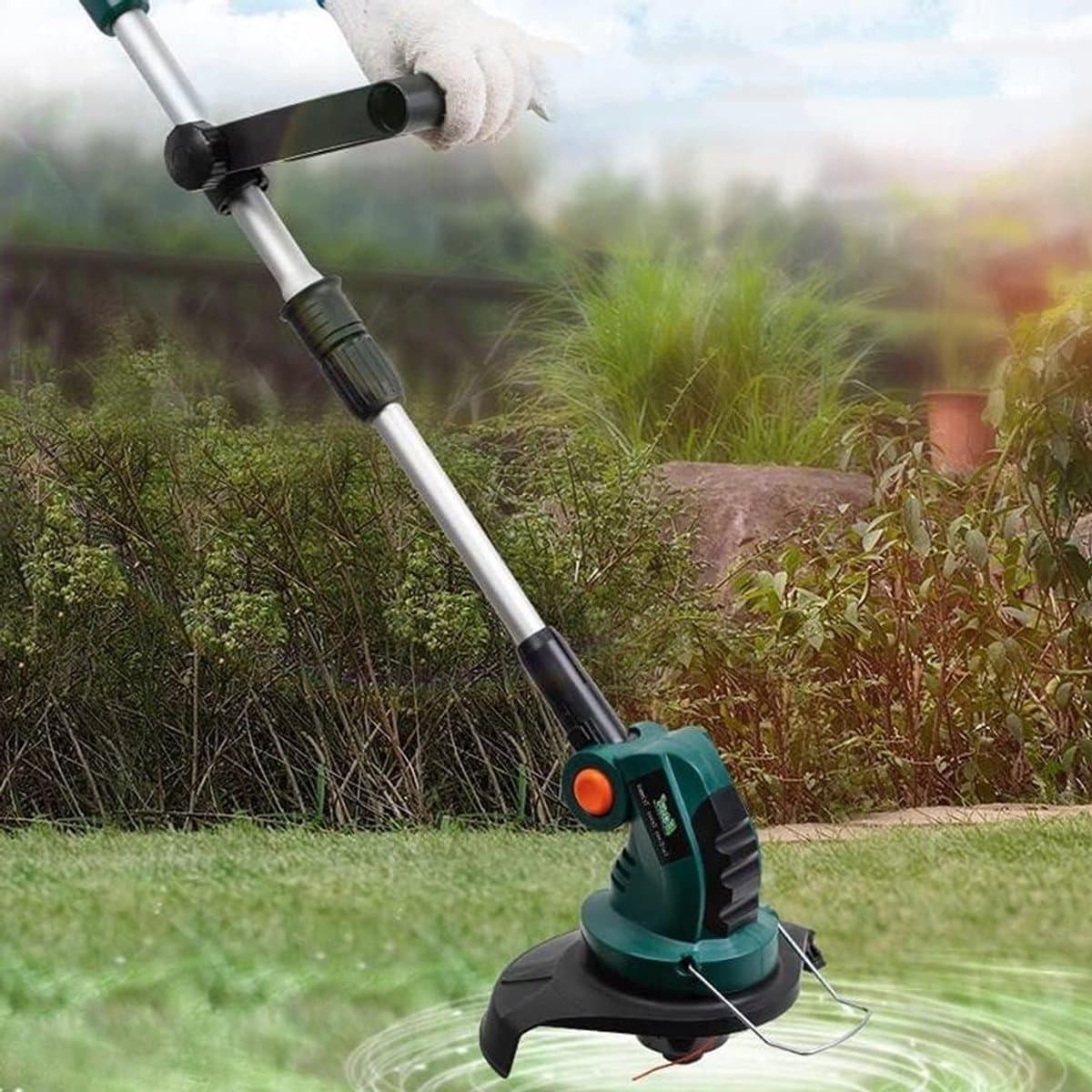 Handgrasmaaier - Tuinmaaier - Gazon Onderhoud - Oplaadbaar - 4 kg - Grijs — afbeelding 1