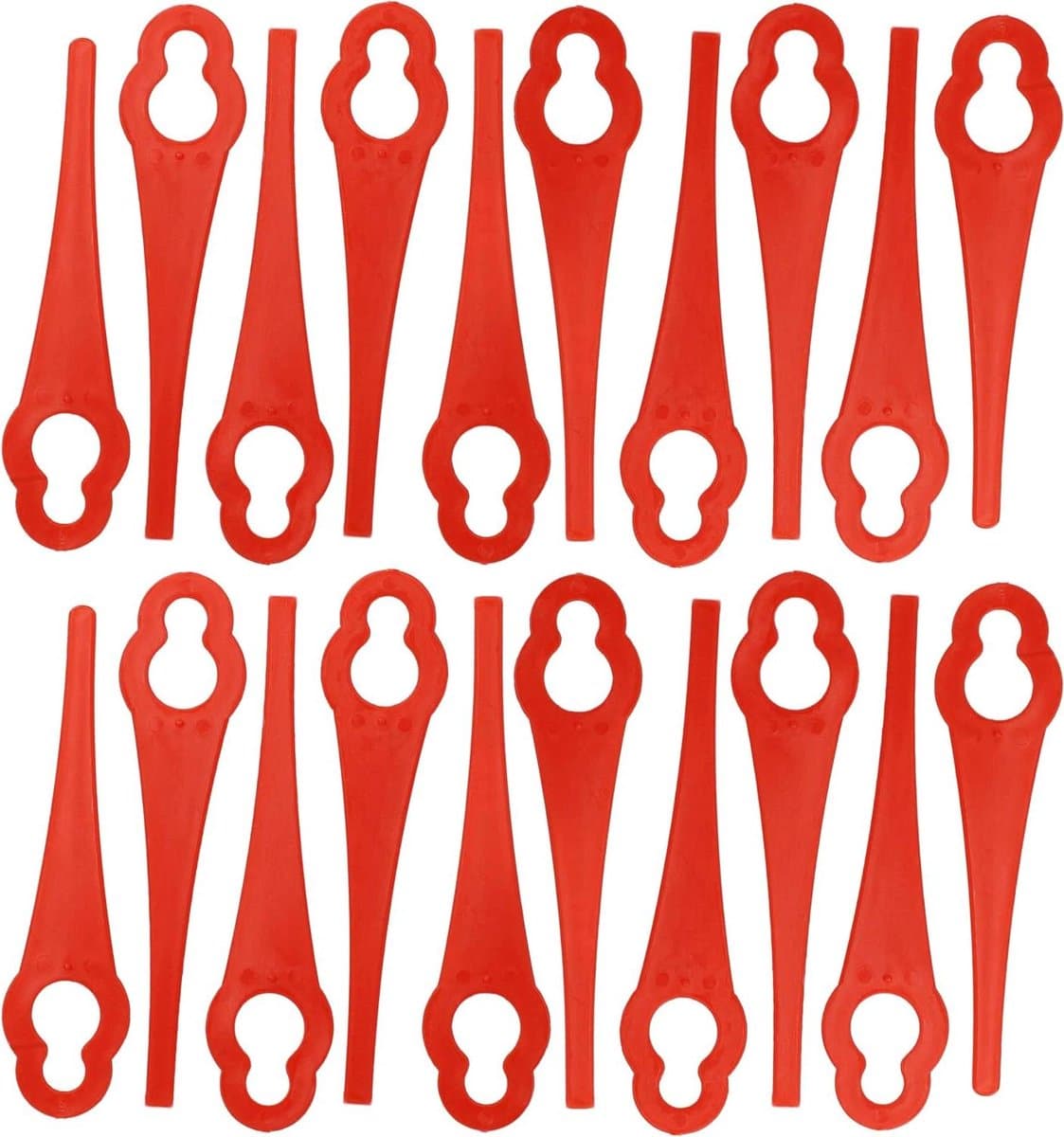 Reservemesjes Grastrimmer - Kunststof Bladen - Gazon Onderhoud - Snelle Vervanging - 20 Stuks - Rood — afbeelding 1