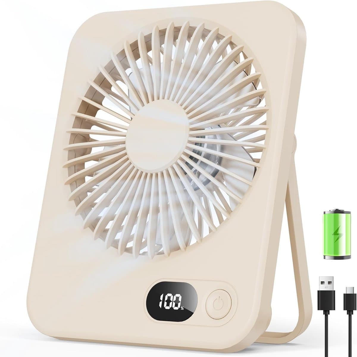 KZQ Mini Ventilator Voor Huisdierendrager Rugzak En Luchtkoepel Rugzak - Geschikt Voor Katten En Honden - Goedgekeurd Voor Vliegreizen - Voor Reizen Wandelen En Buiten - Abrikoos — afbeelding 1