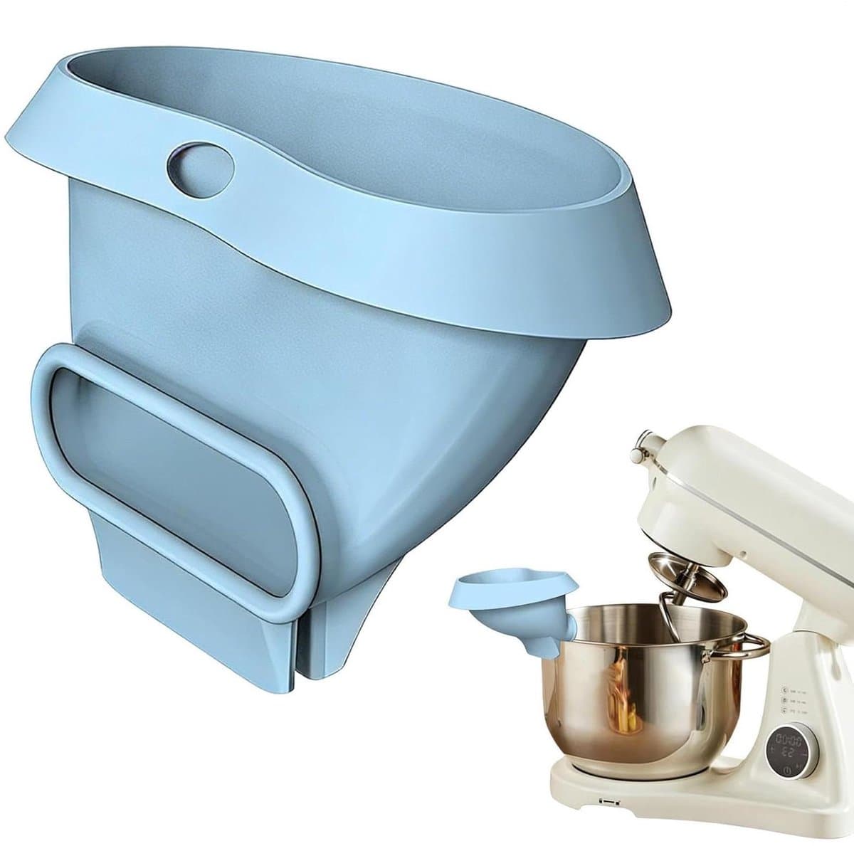 Baktrechter Keukenmachine - Spatvrije Vultrechter - Ingrediënten Vullen - Vaatwasserbestendig - 4.5 en 5 Liter - Blauw — afbeelding 1