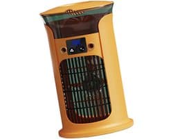 VHV-Draagbare Mini Aircooler - USB Bureau Ventilator met 3 Snelheden - Kleine Mobiele Luchtkoeler voor Slaapkamer en Kantoor - Persoonlijke Desktop Cooling Fan met 7 LED Verlichting