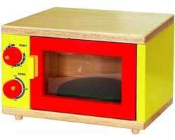 Houten Magnetron - Keuken Apparaat - Snel Opwarmen - Nieuwe Stijl - 28 cm - Houtkleur