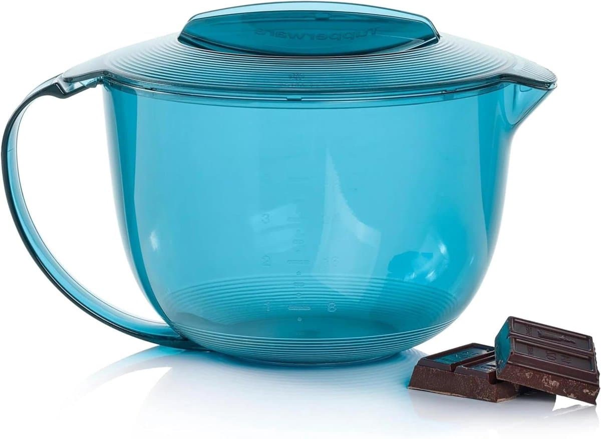 MicroCook Kan - Magnetron Kan - Eten Opwarmen - Hittebestendig Kunststof - 1 Liter - Turquoise — afbeelding 1