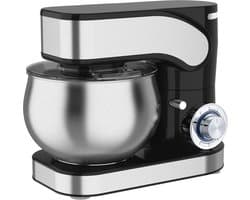 Keukenmachine - Mixer - Bakken en Koken - Krachtige 1600 Watt Motor - 6.5 Liter Kom - Zwart
