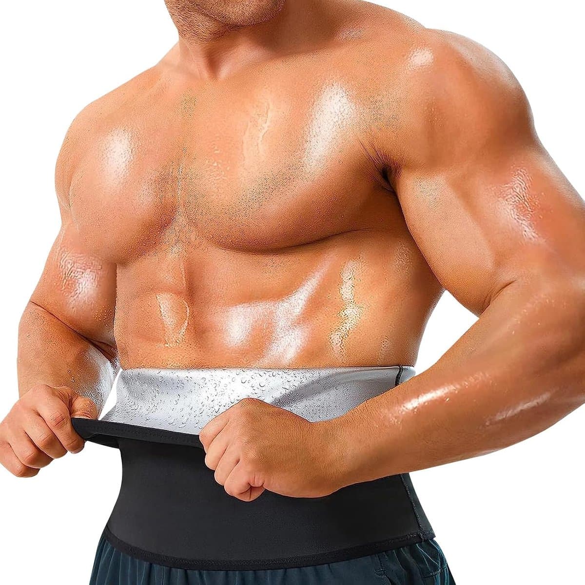 Riem voor heren, tailletrainer, trimmer, shapewear, afslanken, kleding, buikriem voor mannen — afbeelding 1