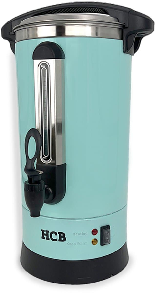 HCB® - Professionele Horeca Percolator - 8,7 liter - 55 kopjes - 230V - RVS / INOX Perculator - Elektrisch koffiezetapparaat - Volautomatische koffiemachine - 25x30x50.5 cm (DxBxH) - 2.70 kg - 1358 — afbeelding 1