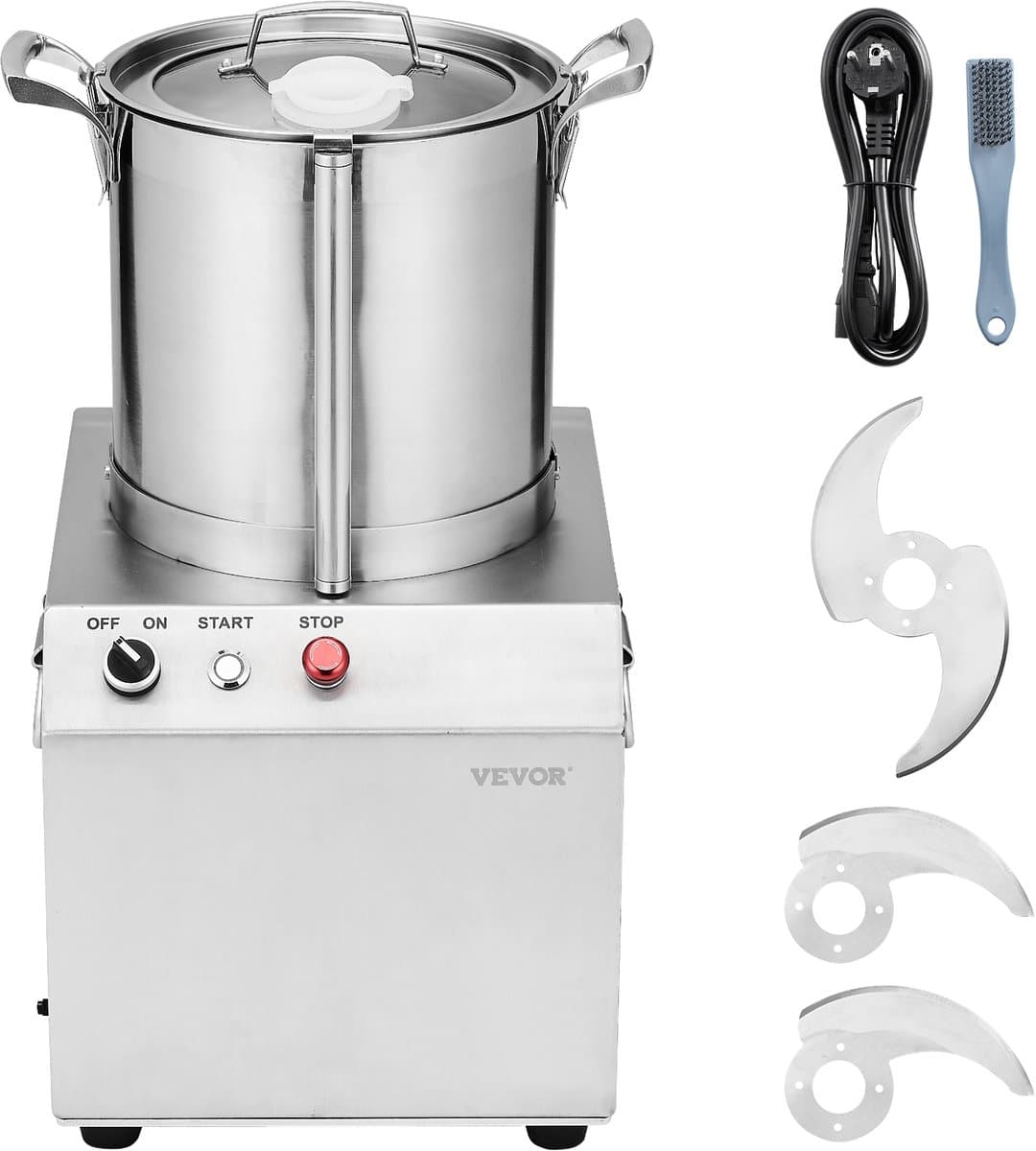 VEVOR Keukenmachine Groentenhakker Food Grade RVS Mixer 10L — afbeelding 1