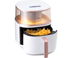Klarstein XL Airfryer, frituurpan met stoomfunctie, temperatuurregeling en 16 programma's, heteluchtfriteuse, olievrije heteluchtfriteuse 1500 W, 7,5 liter