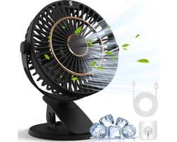 Solvix tafel ventilator geluidloos - Mini Ventilator - Zwart - USB Aansluiting - Compact en Draagbaar - Voor Thuis en Op Kantoor