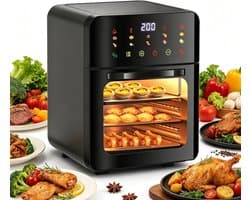 Luchtfriteuse Oven - Heteluchtfriteuse Stoomoven - Gezond Koken - 8-in-1 Functies - Grote Capaciteit - Meerkleurig