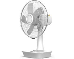 Tafelventilator - Grote ventilator - Ruimte Koelen - Koperen Motor - 40 cm Diameter - Wit