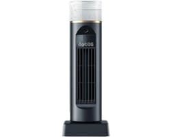 Torenventilator - Ventilator met mist - Thuis kantoor koelen - Stille werking 36dB - 37.5 cm hoog - Zwart