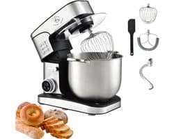 Keukenmachine - Keukenrobot - Bakken en Koken - 3-in-1 Functionaliteit - 12 Liter Kom - Zilver