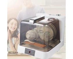 Compacte Vaatwasser - Aanrecht Model - Snel Afwassen - Stille Werking - 48x38x40cm - Wit