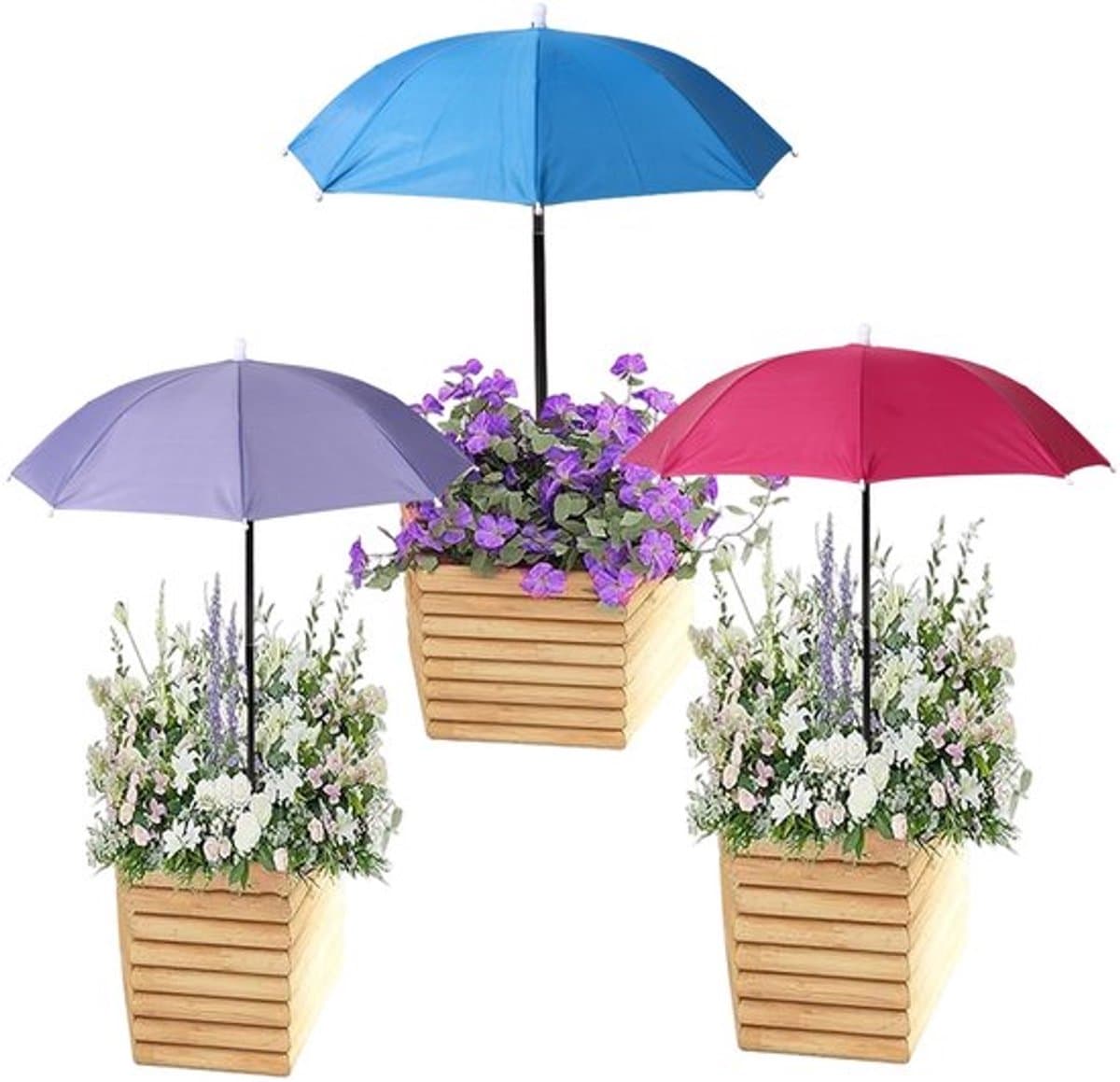 3e Verstelbare Plantenparasol, Grote waterdichte Tuinparasols Duurzaam Buitenzonwering voor Potplanten Bloemen Groenten — afbeelding 1