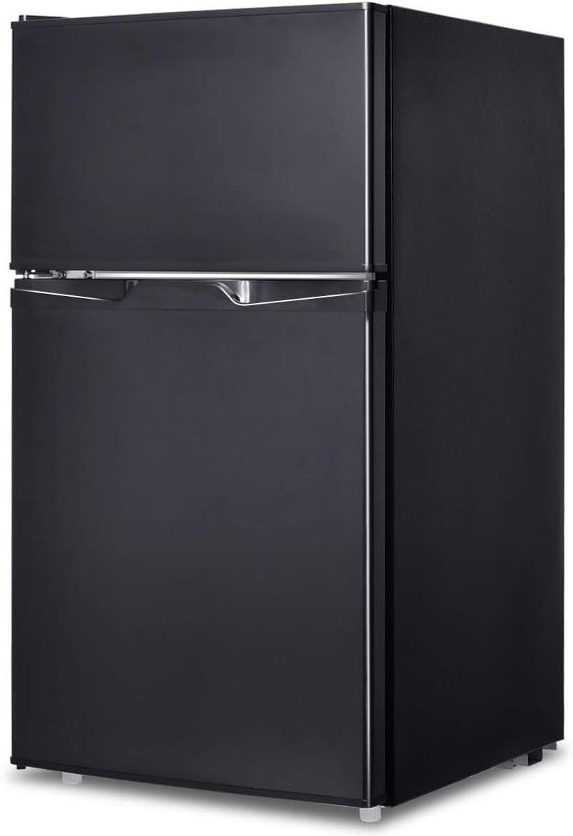 Koelkast met vriesvak - Koel-vriescombinatie - Keuken organiseren - Onzichtbare deurgreep - 85 liter - Zwart — afbeelding 1