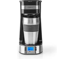 Nedis 1-kops koffiezetapparaat | Reisbeker met dubbele wand | 0,42 L | Zwart | Timer