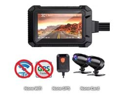 Motorfiets DVR Voor- en achter dual channel rijvideorecorder zwarte doos