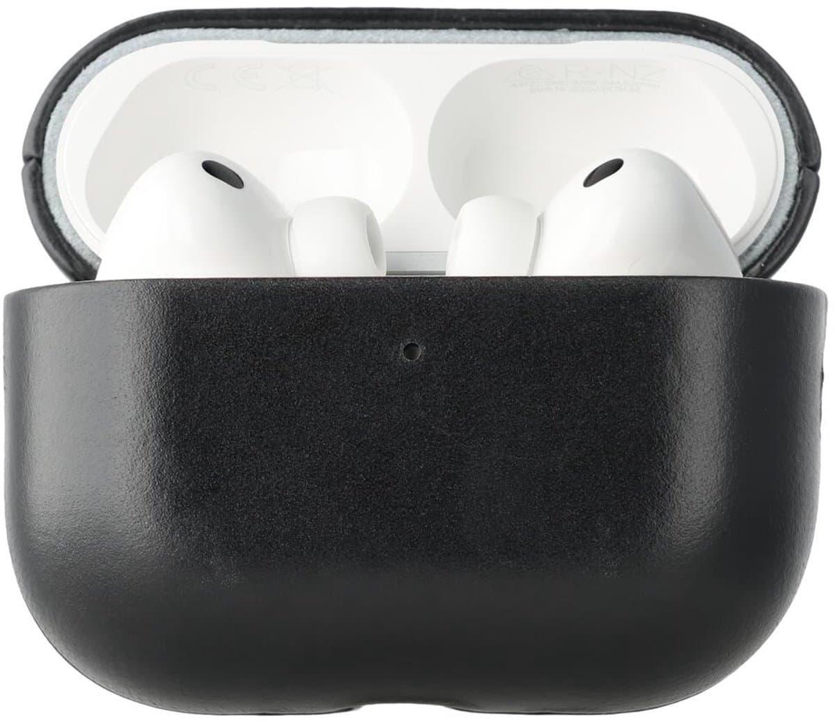 Rosso Deluxe Case Geschikt voor AirPods Pro 3 - Case Echt Leer - Echt Leren Beschermhoes Zwart — afbeelding 1