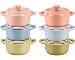 Staub Ceramic Macaron Cocottes 200ml set van 6