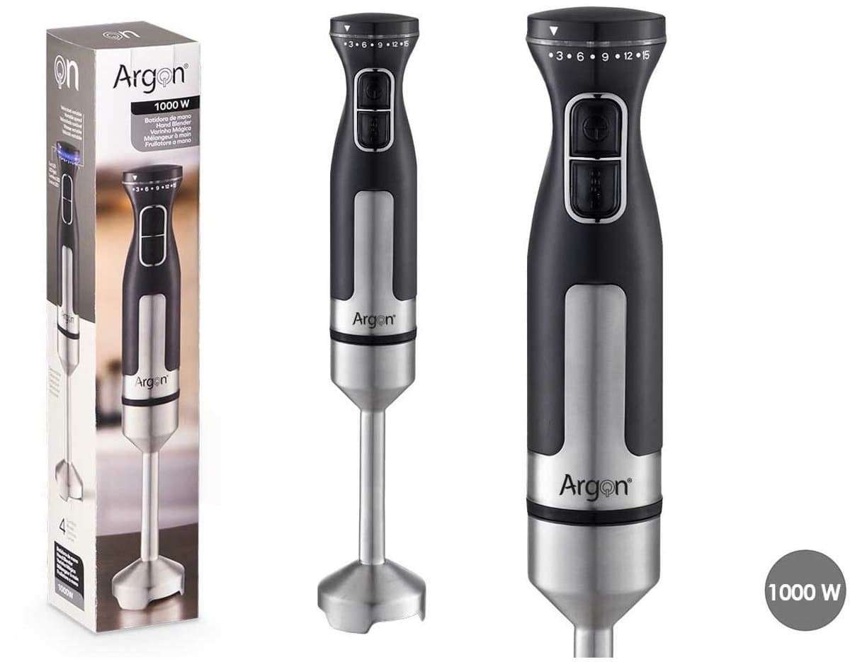 Argon Staafmixer RVS / Zwart - 1000 W — afbeelding 1
