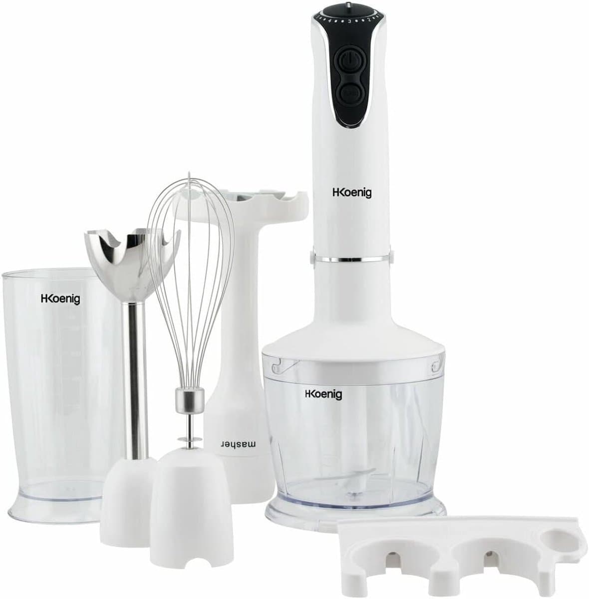 Krachtige 4-in-1 Keukenmachine Blender met Diverse Functies Wit — afbeelding 1