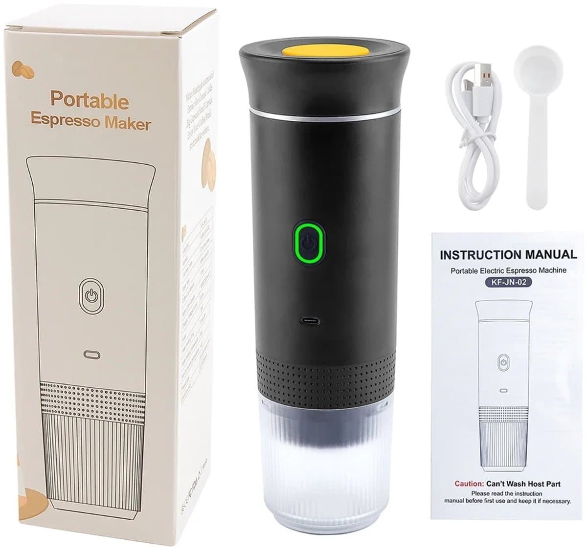 Allero Draagbare Capsule Koffiemachine - Draagbare Espresso Machine - Koffiemaatje - Portable Espresso Machine - 3-in-1 - — afbeelding 1