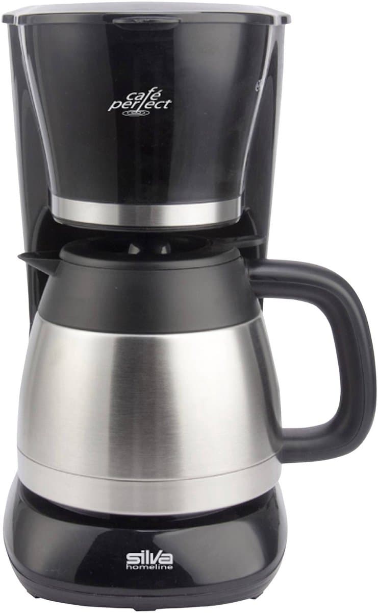 Silva Homeline KA-T 4505 sw Koffiezetapparaat Zwart, Inox Capaciteit koppen: 10 Met thermoskan — afbeelding 1