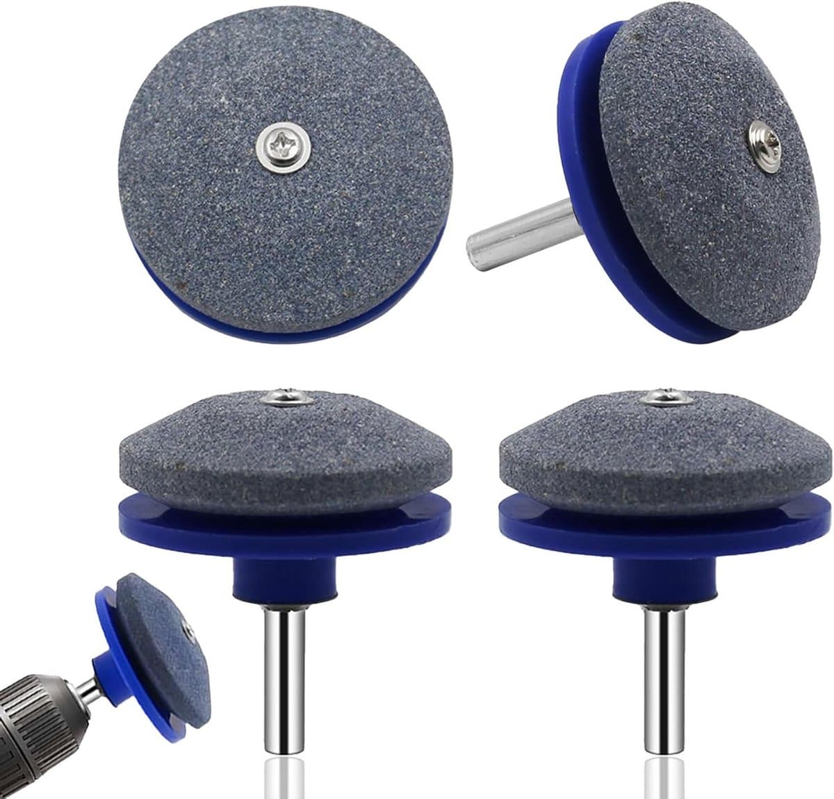 Bladversteller voor Grasmaaier, Universele Snijmachine, Mesversteller voor Elektrische Boormachines en Tuingereedschap, Set van 4, Blauw — afbeelding 1