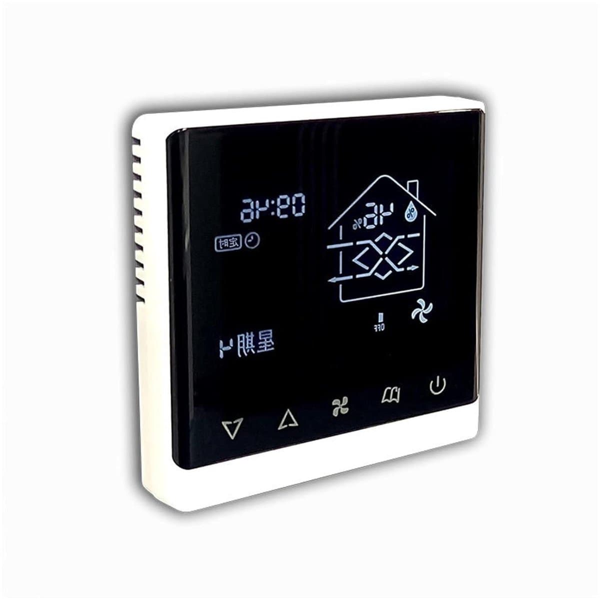Slimme Thermostaat - Temperatuurregelaar Vochtigheid - Klimaatbeheersing Huis - Wifi Bediening Op Afstand - 86x86x13 mm - Wit — afbeelding 1