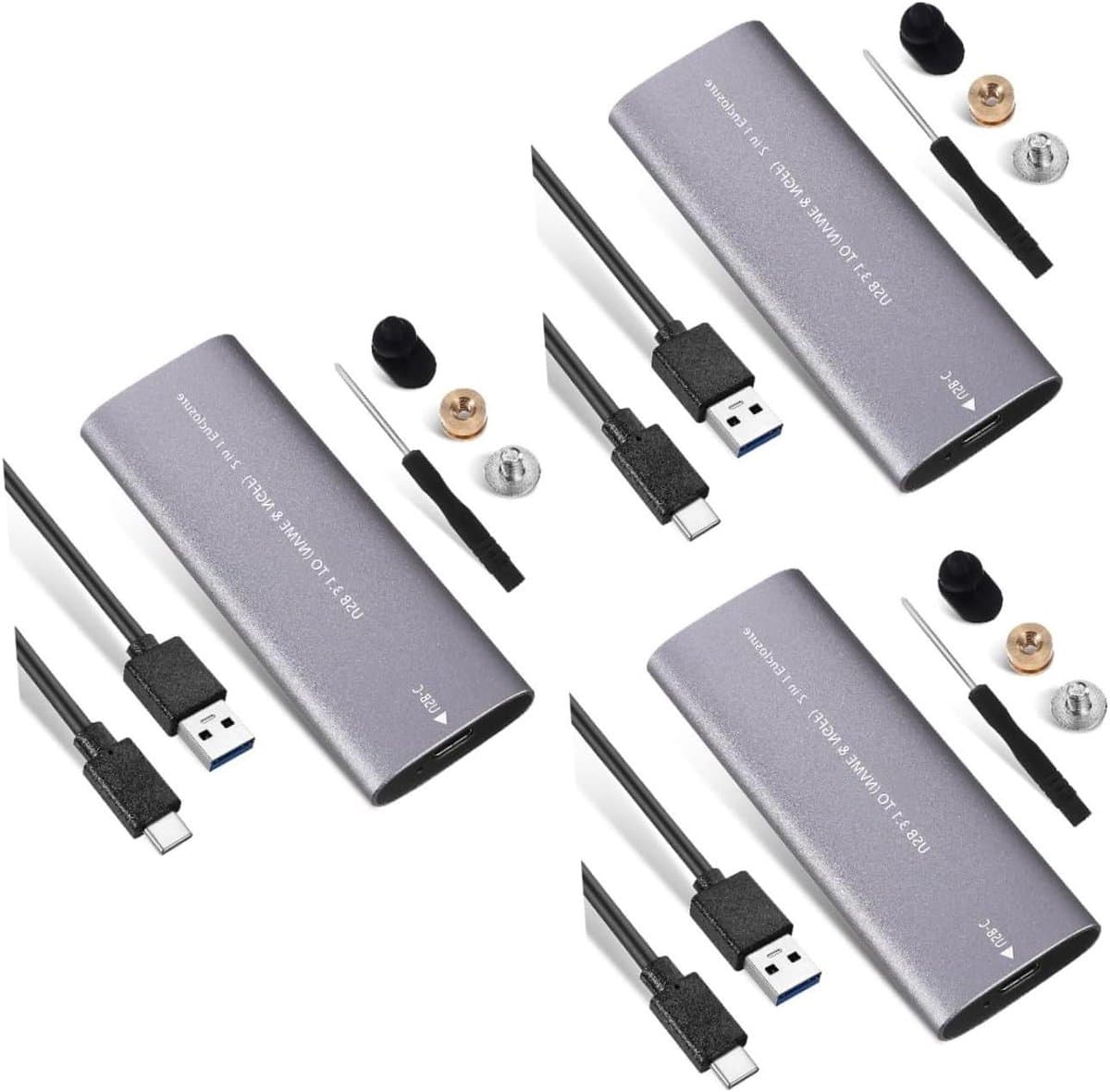 Externe Harde Schijf - Solid State Drive - Snelle Data Transfer - Aluminium Behuizing - 3 Stuks - Diverse Kleuren — afbeelding 1