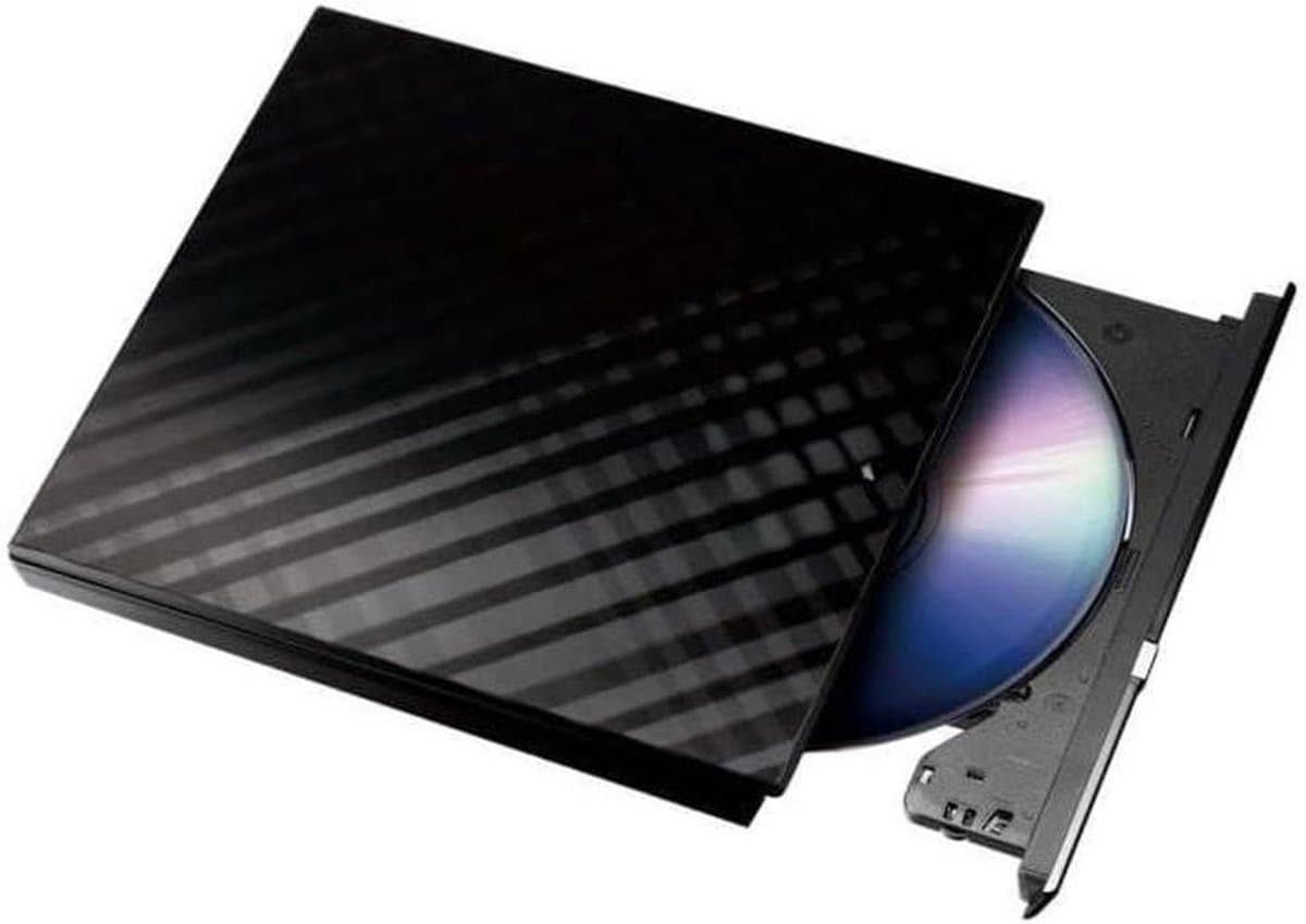 Externe DVD-brander - Draagbare drive - Gegevens opslaan - USB aansluiting - 18.5 cm - Zwart — afbeelding 1