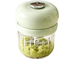 Mini Knoflookhakker - Keukenmachine Voedselpers - Snel Ingrediënten Hakken - Kindvriendelijke Bereiding - 12 x 12 x 12 cm - Groen