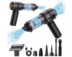 Fokelyi Auto Stofzuiger Draadloos - Handstofzuiger - Zuigen & Blazen - Air Duster - Kruimeldief - Oplaadbaar - Zuigen & Blazen - Nat & Droog