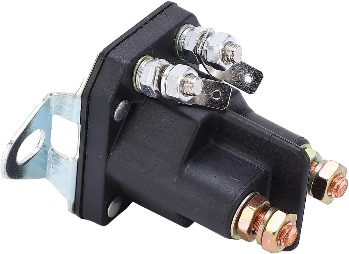 Startrelais Grasmaaier - Motoronderdeel - Tractor Onderhoud - Directe Vervanging - 12V - Zwart — afbeelding 1