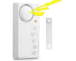 Deuralarm voor vriezer met timer (3/15/30/60 seconden selecteerbaar), deuralarm voor koelkast/zwembad, kindveilig raamalarm, deurbel