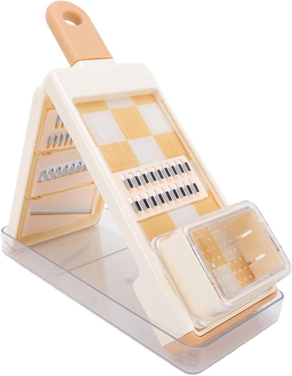 Groentehakker - Keukenmachine - Maaltijdbereiding - 4-in-1 Systeem - 31x13x6.8 cm - Grijs — afbeelding 1