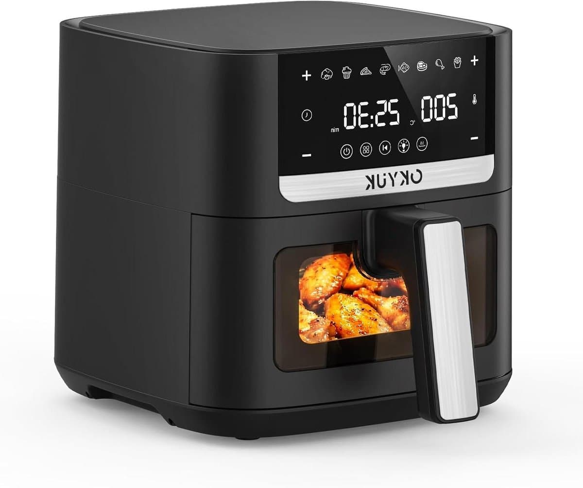 Heteluchtfriteuse XL - Airfryer zonder olie - Gezond koken - 8 programma's - 6 liter capaciteit - Zwart — afbeelding 1