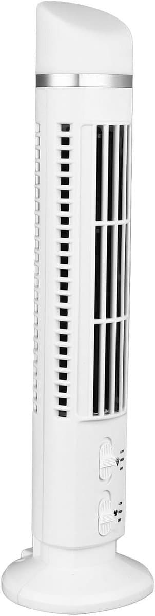 Bladloze Torenventilator - Stille Bureauventilator - Kantoor Studie - Compact Licht - 39x11x10cm - Wit — afbeelding 1
