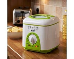Elektrische Friteuse - Mini Frituurpan - Snelle Snacks - Compact Design - 19x21x19 cm - Wit
