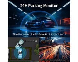 4K Dashcam met GPS, WiFi & 24u Parkeermodus – Voor- en Achtercamera – Sony Sensor – Nachtzicht – Loop Recording – Zwart