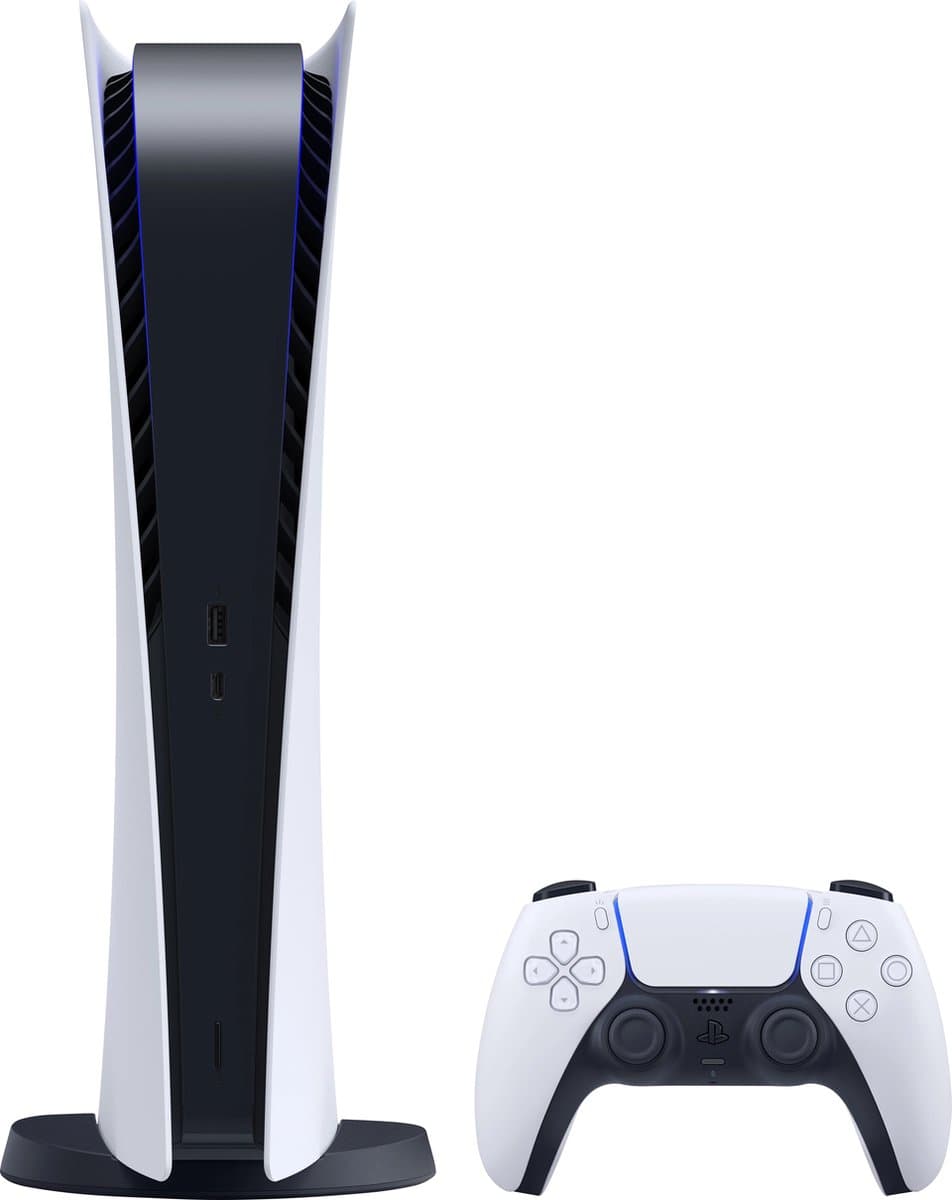 Sony PlayStation 5 Digital Edition 825 GB Wifi Zwart, Wit — afbeelding 1