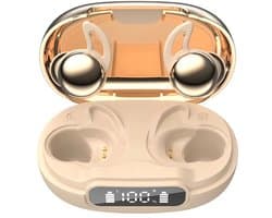 De Beste Gadgets Sleep Earbuds – Slaap Oordopjes voor Zijslapers – Bluetooth 6.1 – Noise Cancelling – White Noise – 48 Uur Batterij – USB-C – Goud