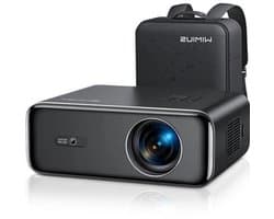 Wimius - Beamer - Projector Beamer - Projector 4k - 1080P - Automatische focus - met WiFi 6 en Bluetooth 5.2 - 600ANSI - Buiten- en thuisprojector - Zwart
