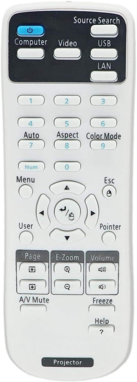 Projector beamer afstandsbediening voor EB-535W EB-520 EB-525W EB-530 EB-536Wi EB-570 EB-575W EB-575Wi EB-580 EB-585W EB-585Wi EB-595Wi 575Wi+ 535W 5220 5255. W 530 570 575W — afbeelding 1